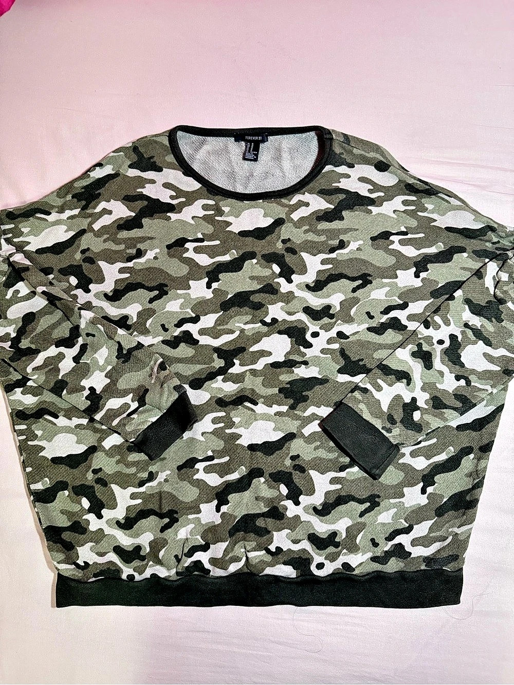Forever 21 Camo Sweatshirt - Size Medium